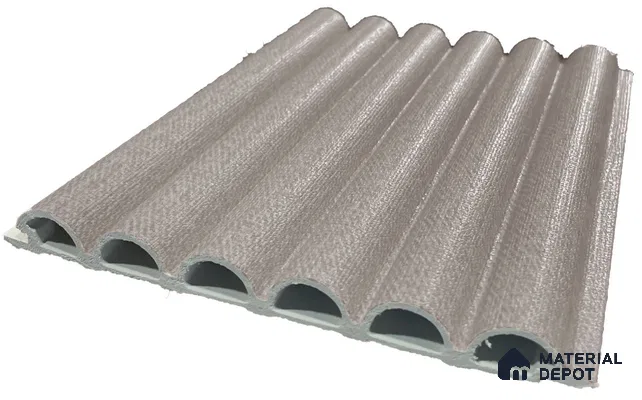 Dark Fabric Patterned Look WPC Louver/Panel | 9.5 ft x 6.2 inch | 15 - mm | PN 06544 C