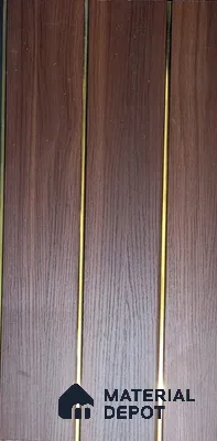 Brown Wood Look PVC Louver/Panel | 10 ft x 1 ft | 10 - mm | PN 07787