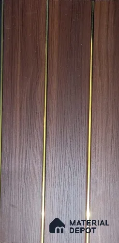 Brown Wood Look PVC Louver/Panel | 10 ft x 1 ft | 10 - mm | PN 07787
