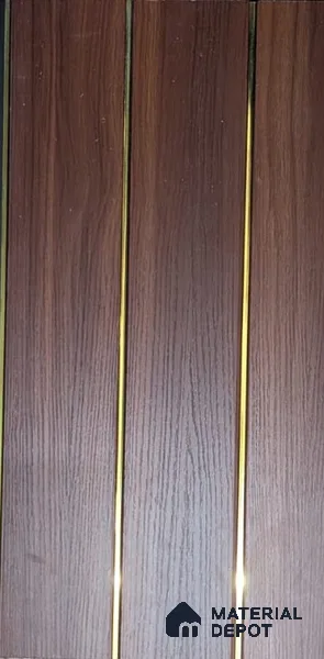Brown Wood Look PVC Louver/Panel | 10 ft x 1 ft | 10 - mm | PN 07787