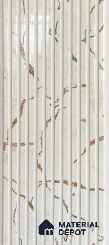 Beige Marble Louver PN 06091 10 ft x 9.8 inch PVC Panel - 10 mm | Suitable for Feature Wall, TV Unit & Living Room | Width is Subjected to 5% Variation