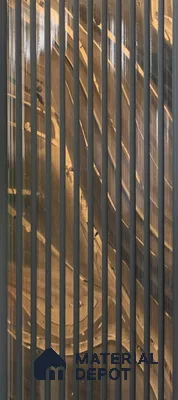 Brown Wooden Louver PN 06092 10 ft x 9.8 inch PVC Panel - 10 mm | Suitable for Feature Wall, TV Unit & Living Room | Width is Subjected to 5% Variation