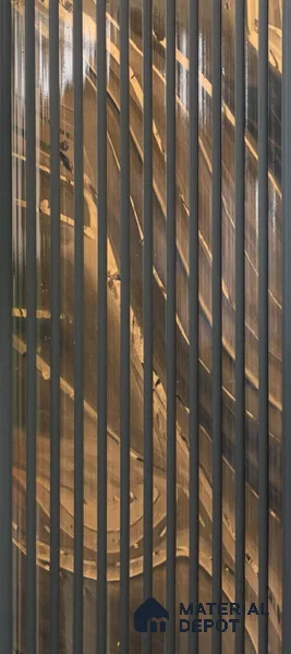 Brown Wooden Louver PN 06092 10 ft x 9.8 inch PVC Panel - 10 mm | Suitable for Feature Wall, TV Unit & Living Room | Width is Subjected to 5% Variation