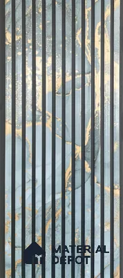 Grey Marble Louver PN 06093 10 ft x 9.8 inch PVC Panel - 10 mm | Suitable for Feature Wall, TV Unit & Living Room | Width is Subjected to 5% Variation