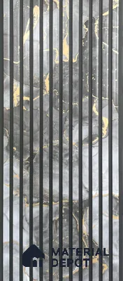 Grey Marble Louver PN 06094 10 ft x 9.8 inch PVC Panel - 10 mm | Suitable for Feature Wall, TV Unit & Living Room | Width is Subjected to 5% Variation