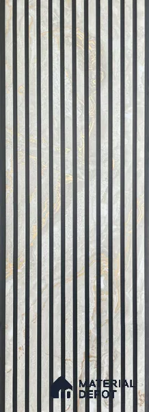 Beige Marble Louver PN 06095 10 ft x 9.8 inch PVC Panel - 10 mm | Suitable for Feature Wall, TV Unit & Living Room | Width is Subjected to 5% Variation