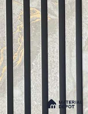 Beige Marble Louver PN 06095 10 ft x 9.8 inch PVC Panel - 10 mm | Suitable for Feature Wall, TV Unit & Living Room | Width is Subjected to 5% Variation