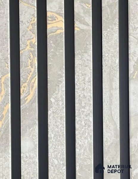 Beige Marble Louver PN 06095 10 ft x 9.8 inch PVC Panel - 10 mm | Suitable for Feature Wall, TV Unit & Living Room | Width is Subjected to 5% Variation