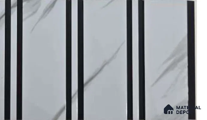 White Marble Look PVC Louver/Panel | 10 ft x 1 ft | 10 - mm | PN 06197