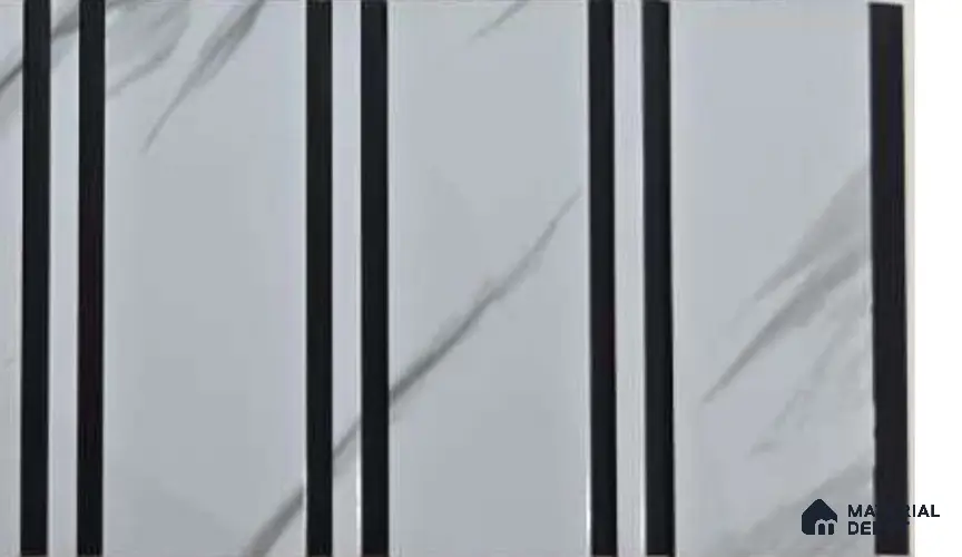 White Marble Look PVC Louver/Panel | 10 ft x 1 ft | 10 - mm | PN 06197