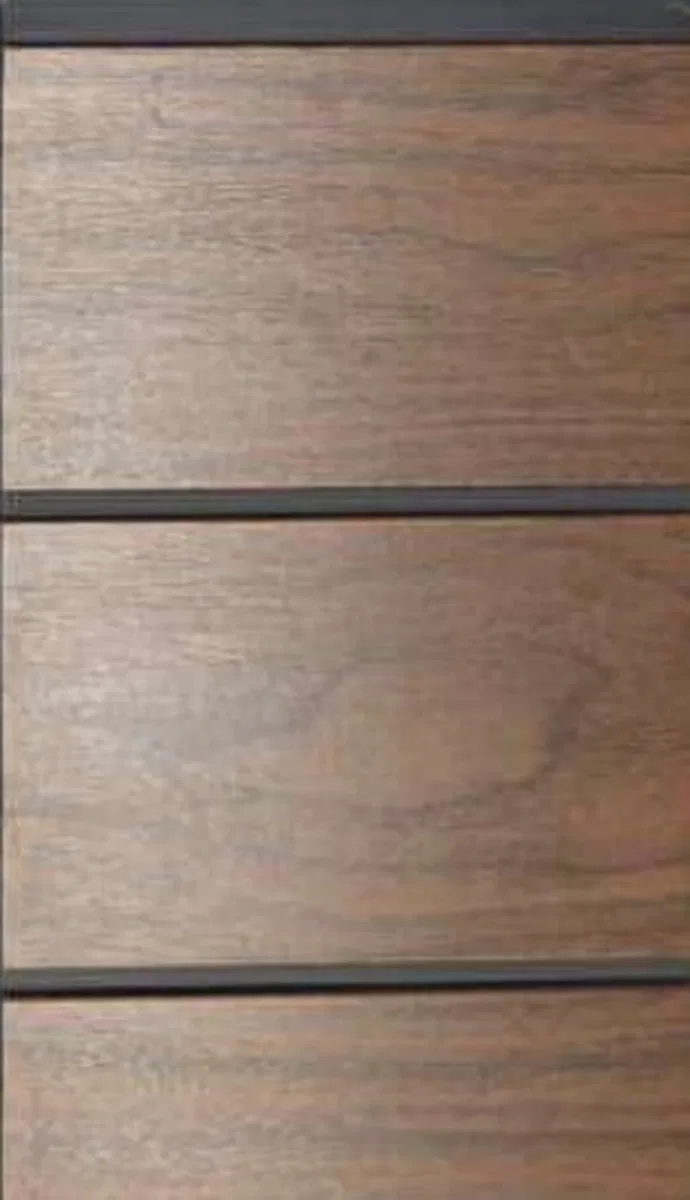 Timber Look Pvc Brown Wood Look PVC Louver/Panel | 10ft x | Material Depot