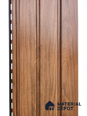 Brown Wooden Louver PN 06113 9.5 ft x 12 inch PVC Panel - 11 mm | Suitable for Feature Wall, TV Unit & Living Room | Width is Subjected to 5% Variation