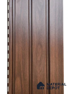 Brown Wooden Louver PN 06114 9.5 ft x 12 inch PVC Panel - 11 mm | Suitable for Feature Wall, TV Unit & Living Room | Width is Subjected to 5% Variation