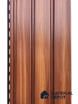 Brown Wood Look PVC Louver/Panel | 12 ft x 12 inch | 11 - mm | PN 06115 B