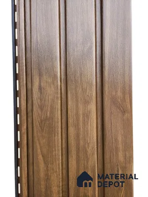 Brown Wooden Louver PN 06116 9.5 ft x 12 inch PVC Panel - 11 mm | Suitable for Feature Wall, TV Unit & Living Room | Width is Subjected to 5% Variation