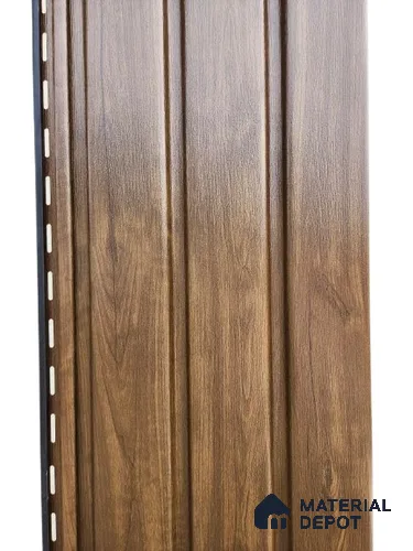 Brown Wooden Louver PN 06116 9.5 ft x 12 inch PVC Panel - 11 mm | Suitable for Feature Wall, TV Unit & Living Room | Width is Subjected to 5% Variation