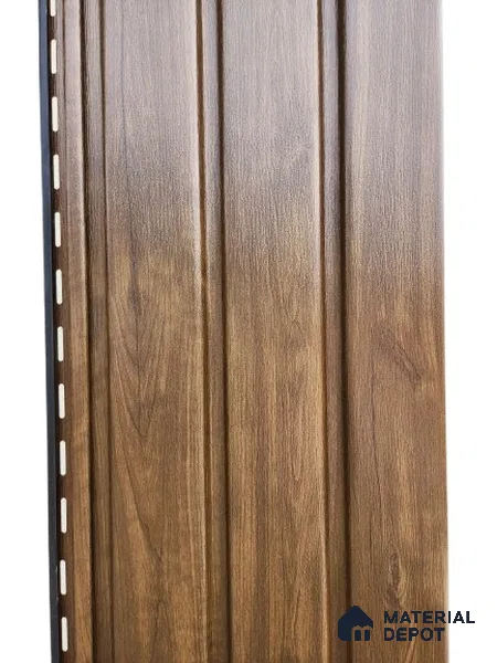 Brown Wooden Louver PN 06116 9.5 ft x 12 inch PVC Panel - 11 mm | Suitable for Feature Wall, TV Unit & Living Room | Width is Subjected to 5% Variation