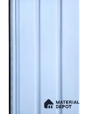 White Plain Colour Louver PN 06117 9.5 ft x 12 inch PVC Panel - 11 mm | Suitable for Feature Wall, TV Unit & Living Room | Width is Subjected to 5% Variation