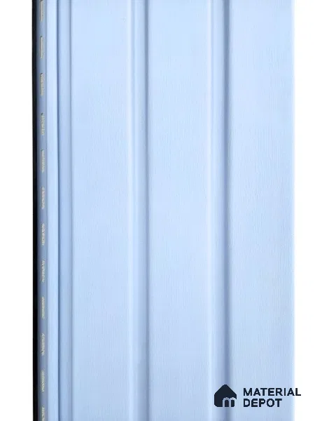 White Plain Colour Louver PN 06117 9.5 ft x 12 inch PVC Panel - 11 mm | Suitable for Feature Wall, TV Unit & Living Room | Width is Subjected to 5% Variation