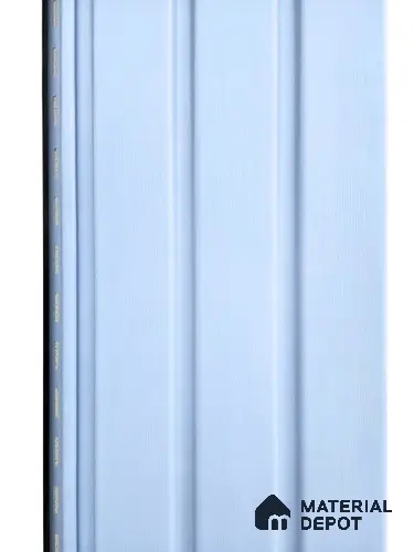 White Plain Colour Louver PN 06117 9.5 ft x 12 inch PVC Panel - 11 mm | Suitable for Feature Wall, TV Unit & Living Room | Width is Subjected to 5% Variation