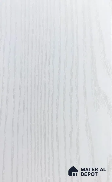 White Wooden Louver PN 06101 9.5 ft x 4.7 inch PVC Panel - 11 mm | Suitable for Feature Wall, TV Unit & Living Room | Width is Subjected to 5% Variation