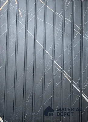 Black Marble Look PVC Louver/Panel 10 ft x 1 ft - 10 mm | Ideal for Feature Wall, Living Room, Bedroom, TV Cabinet, Hotel, Restaurant, Office | PN 07843