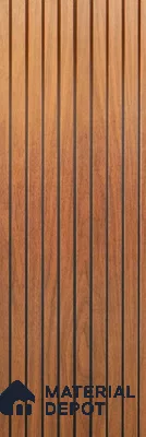 Brown Wood Look PVC Louver/Panel | 10 ft x 1 ft | 12 - mm | PN 02553