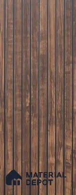 Brown Wood Look PVC Louver/Panel | 10 ft x 1 ft | 12 - mm | PN 02554