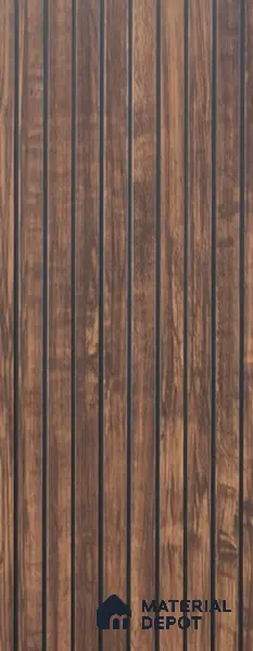 Brown Wood Look PVC Louver/Panel | 10 ft x 1 ft | 12 - mm | PN 02554