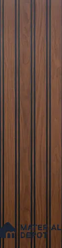 Brown Wood Look PVC Louver/Panel | 10 ft x 1 ft | 10 - mm | PN 07842
