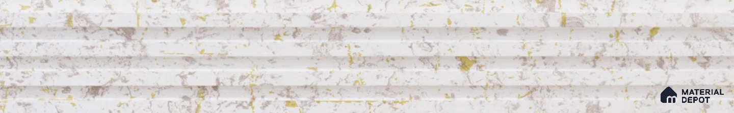 White Marble Louver PN 02904 9.5 ft x 6 inch WPC Panel - 23 mm | Suitable for Feature Wall, TV Unit & Living Room | Width is Subjected to 5% Variation