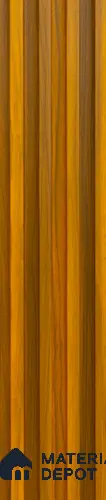 Brown Wooden Louver PN 02907 9.5 ft x 6 inch WPC Panel - 23 mm | Suitable for Feature Wall, TV Unit & Living Room | Width is Subjected to 5% Variation