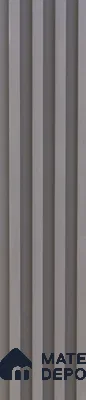 Grey Plain Colour Louver PN 02909 9.5 ft x 6 inch WPC Panel - 23 mm | Suitable for Feature Wall, TV Unit & Living Room | Width is Subjected to 5% Variation