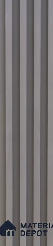 Grey Plain Colour Louver PN 02909 9.5 ft x 6 inch WPC Panel - 23 mm | Suitable for Feature Wall, TV Unit & Living Room | Width is Subjected to 5% Variation