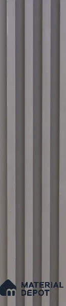 Grey Plain Colour Louver PN 02909 9.5 ft x 6 inch WPC Panel - 23 mm | Suitable for Feature Wall, TV Unit & Living Room | Width is Subjected to 5% Variation