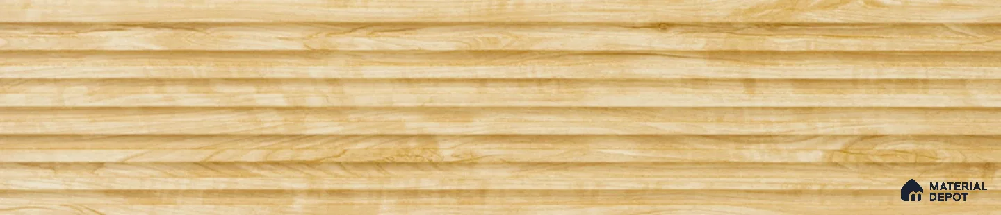 Brown Wooden Louver PN 02916 9.5 ft x 6 inch WPC Panel - 17 mm | Suitable for Feature Wall, TV Unit & Living Room | Width is Subjected to 5% Variation