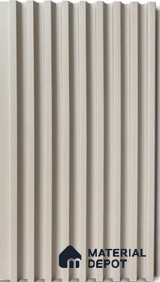 Light Beige Plain Colour Louver PN 03016 9.5 ft x 4.9 inch WPC Panel - 12 mm | Suitable for Feature Wall, TV Unit & Living Room | Width is Subjected to 5% Variation