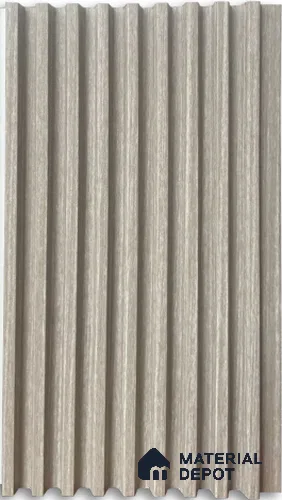 Beige Wood Wooden Louver PN 03016 K 9.5 ft x 4.9 inch WPC Panel - 12 mm | Suitable for Feature Wall, TV Unit & Living Room | Width is Subjected to 5% Variation