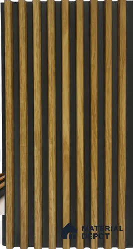 Light Oak Wooden Louver PN 03016 L 9.5 ft x 4.9 inch WPC Panel - 12 mm | Suitable for Feature Wall, TV Unit & Living Room | Width is Subjected to 5% Variation