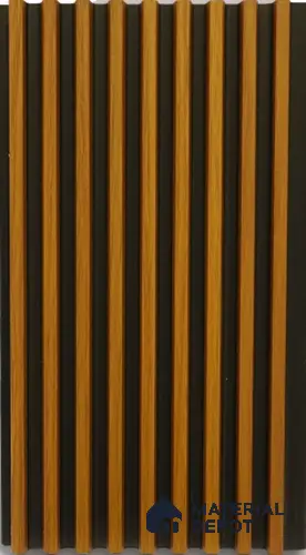 Dark Oak Wooden Louver PN 03016 M 9.5 ft x 4.9 inch WPC Panel - 12 mm | Suitable for Feature Wall, TV Unit & Living Room | Width is Subjected to 5% Variation