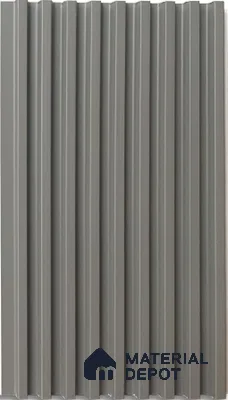 Solid Grey Plain Colour Louver PN 03016 B 9.5 ft x 4.9 inch WPC Panel - 12 mm | Suitable for Feature Wall, TV Unit & Living Room | Width is Subjected to 5% Variation