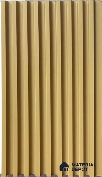 Solid Yellow Plain Colour Louver PN 03016 C 9.5 ft x 4.9 inch WPC Panel - 12 mm | Suitable for Feature Wall, TV Unit & Living Room | Width is Subjected to 5% Variation