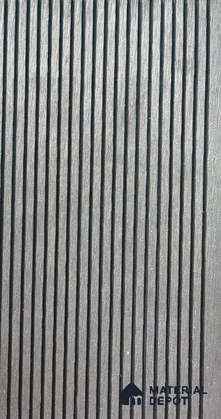 Black Colour Small Lines 9.5 ft x 5.5 inch WPC Deck Flooring - 25 mm (10 Years Warranty)
