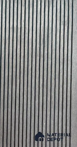 Black Colour Small Lines 9.5 ft x 5.5 inch WPC Deck Flooring - 25 mm (10 Years Warranty)