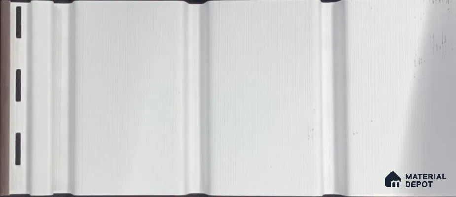 White Plain Colour Louver PN 05791 10 ft x 12 inch PVC Panel - 1 mm | Suitable for Feature Wall, TV Unit & Living Room | Width is Subjected to 5% Variation