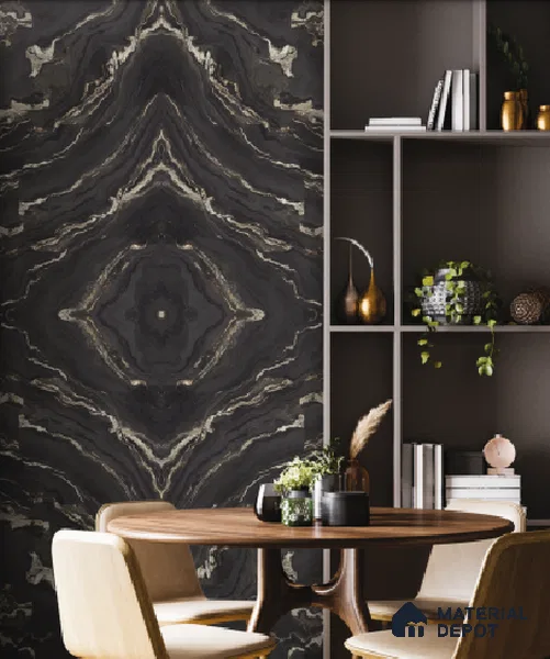 Black Digital Look LM 01088 8 ft x 4 ft Texture Finish Decorative Laminate - 1 mm | Suitable for TV Unit, Wardrobe, Kitchen Cabinets
