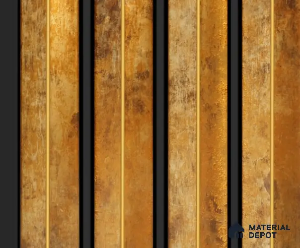 Brown Marble Louver PN 00138 8 ft x 5 inch Charcoal Panel - 12 mm | Suitable for Feature Wall, TV Unit & Living Room | Width is Subjected to 5% Variation