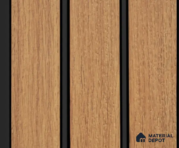 Brown Wooden Louver PN 00146 8 ft x 5 inch Charcoal Panel - 12 mm | Suitable for Feature Wall, TV Unit & Living Room | Width is Subjected to 5% Variation