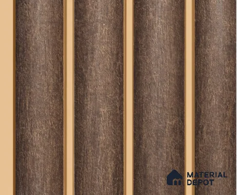 Brown Rustic Louver PN 00129 8 ft x 5 inch Charcoal Panel - 12 mm | Suitable for Feature Wall, TV Unit & Living Room | Width is Subjected to 5% Variation