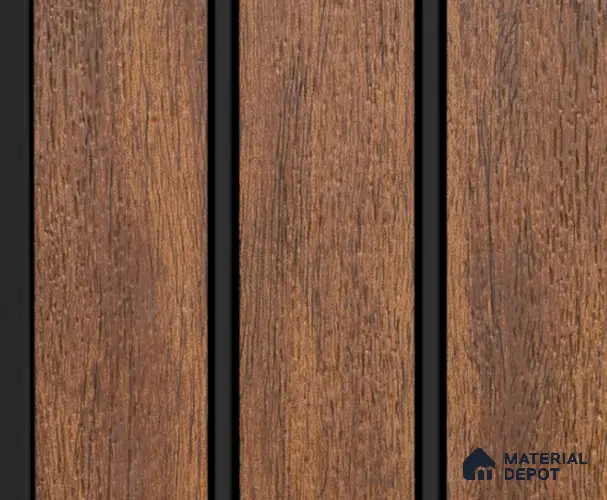 Brown Wooden Louver PN 00147 8 ft x 5 inch Charcoal Panel - 12 mm | Suitable for Feature Wall, TV Unit & Living Room | Width is Subjected to 5% Variation